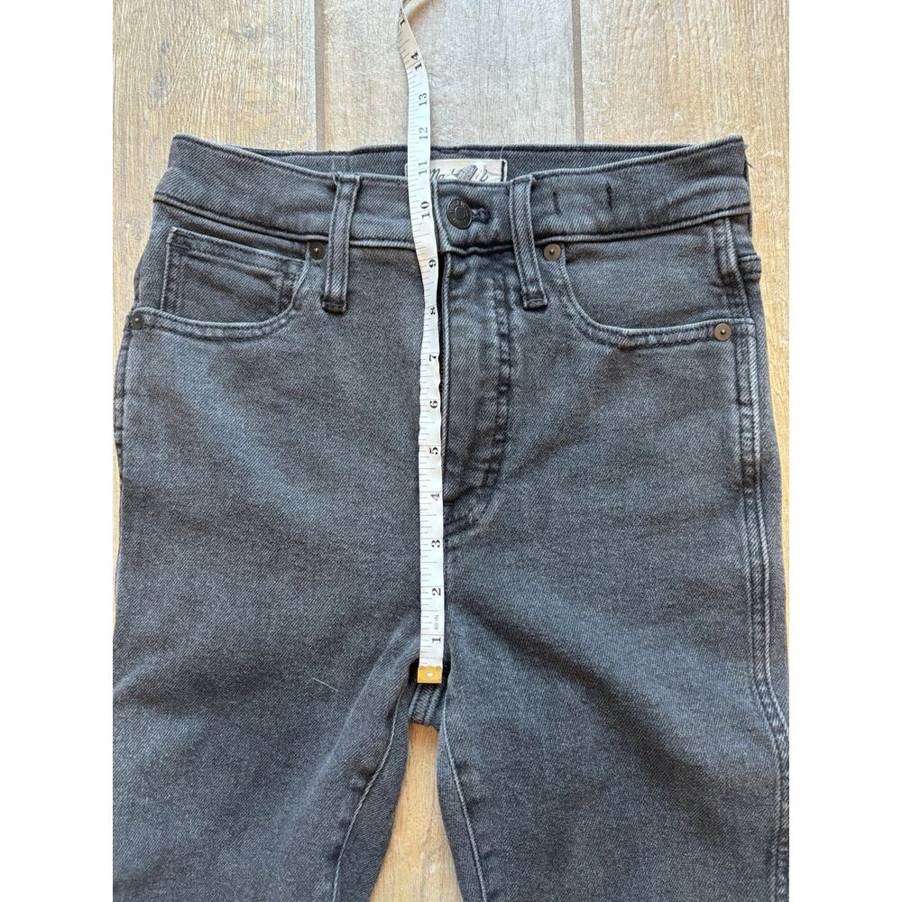 Madewell 10" High-Rise Skinny Jeans Women 27 Black Faded Stretch Denim - Picture 11 of 11